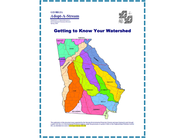 Getting to Know Your Watershed Front Page