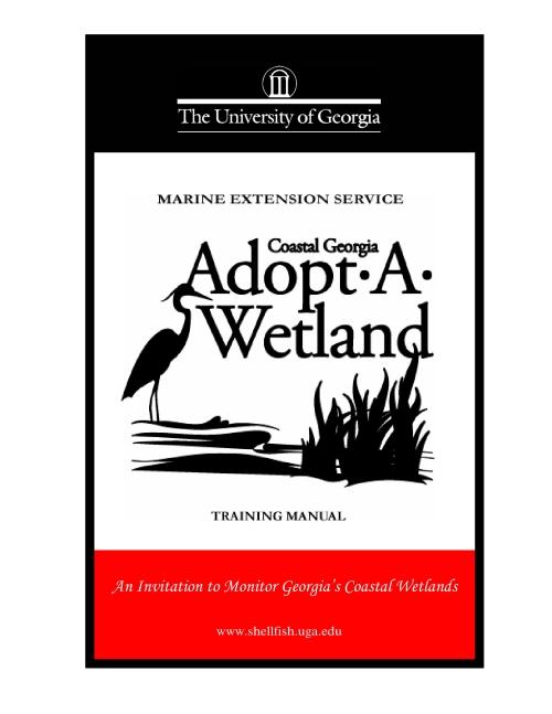 The title page of the Adopt-A-Wetland training manual. 