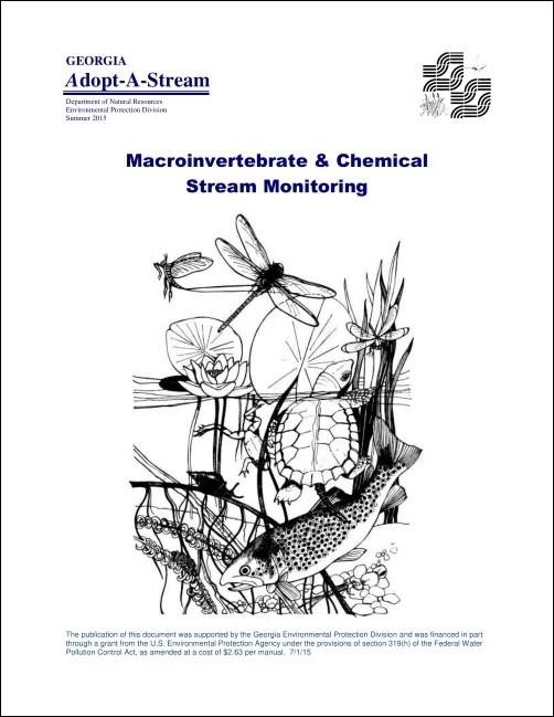 Title page of the macroinvertebrate and chemical monitoring manual 