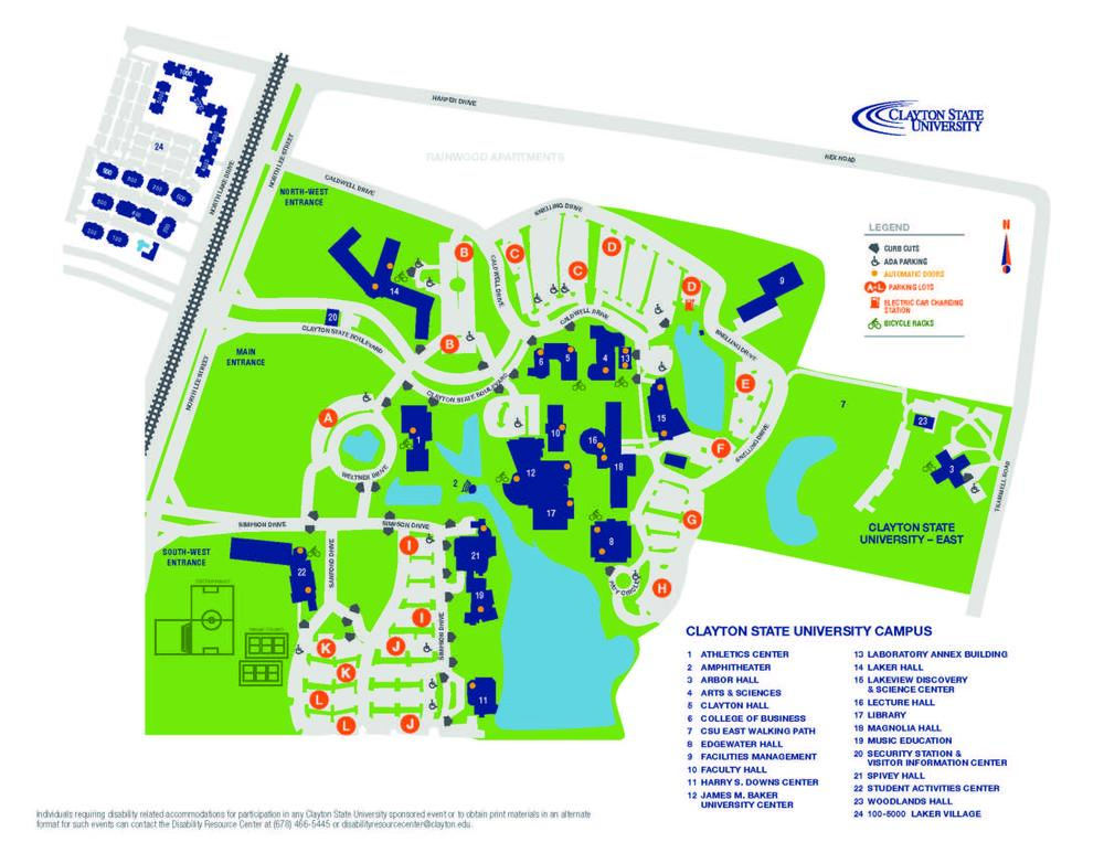 Clayton State University Campus Map