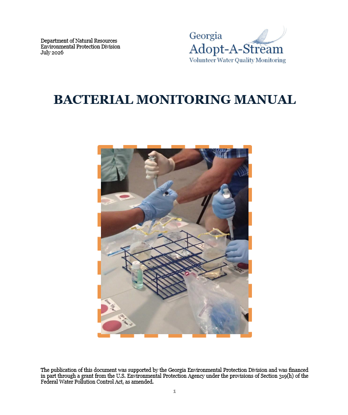 Bacteria Monitoring Manual Front Page